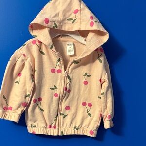Carter's Peach Cherry Print Hoodie